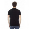 Polo in cotone nero - XXL