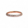 Anello in oro rosa 925 argento con zirconi trasparenti - EU57 - US8,5