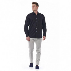 Camicia in cotone nero - XXL