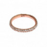 Anello in oro rosa 925 argento con zirconi trasparenti - EU57 - US8,5
