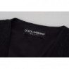 Top senza maniche con bottoni in broccato nero - IT40-S