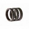 Anello in argento 925 rodiato nero CZ - EU50 - US5