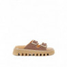 Pantofola 'Buckles' sandalo pelle scamosciata marrone - EU40/US10