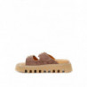 Pantofola 'Buckles' sandalo pelle scamosciata marrone - EU40/US10