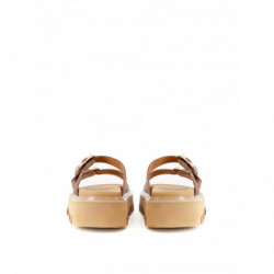Pantofola 'Buckles' sandalo pelle scamosciata marrone - EU41/US11