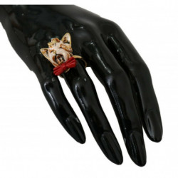 Anello accessorio marchio animali domestici resina beige, ottone do