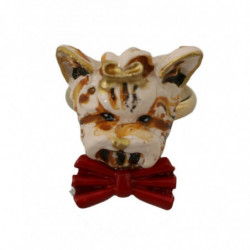 Anello accessorio marchio animali domestici resina beige, ottone do