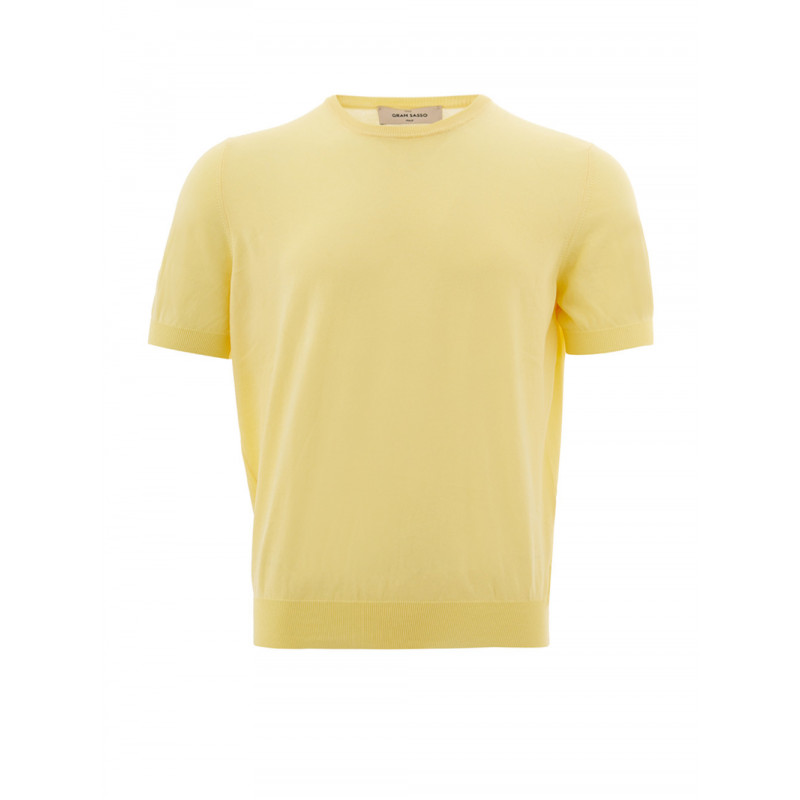 T-shirt girocollo in cotone giallo - IT50 - L