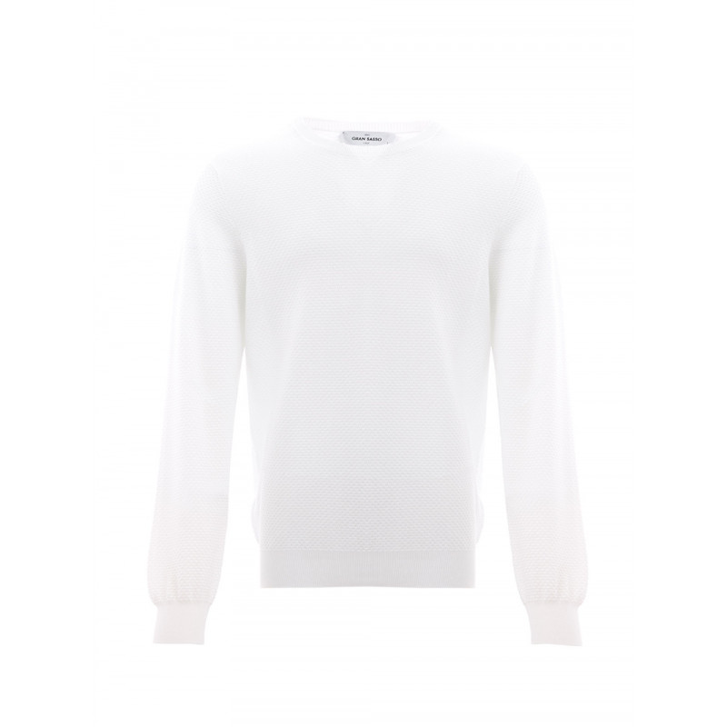 Maglieria in maglione di cotone bianco - IT50 - L