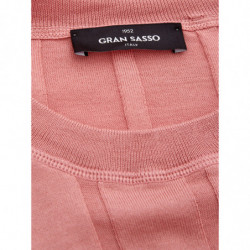 Maglione Rosa a Coste Piatte in Misto Seta - IT50 - L
