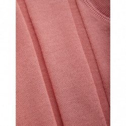 Maglione Rosa a Coste Piatte in Misto Seta - IT50 - L