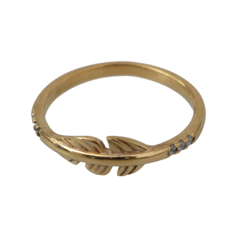 Piuma d'oro Cancella CZ Argento 925 Donna - EU55 - US7,5