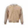 Maglia con cappuccio e zip intera in Alcantara - IT50 - L