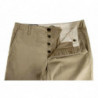 Pantaloni in cotone lavato marrone chiaro con stampa Gucci - W32