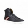 Sneaker alta pelle vitello grigio scuro beige rosso - EU39.5/US6.5