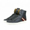 Sneaker alta pelle vitello grigio scuro beige rosso - EU39.5/US6.5