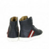 Sneaker alta pelle vitello grigio scuro beige rosso - EU39.5/US6.5