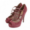 Scarpe décolleté tacco alto pelle scamosciata rossa Tibet da donna