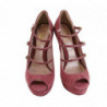 Scarpe décolleté tacco alto pelle scamosciata rossa Tibet da donna