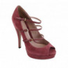Scarpe décolleté tacco alto pelle scamosciata rossa Tibet da donna
