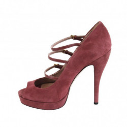 Scarpe décolleté tacco alto pelle scamosciata rossa Tibet da donna