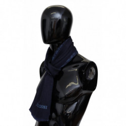 Sciarpa da uomo scialle frange unisex maglia lana blu scuro - nan