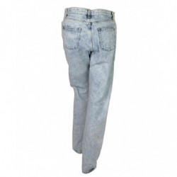 Jeans da donna in denim lavaggio neve in cotone blu - W29