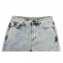 Jeans da donna in denim lavaggio neve in cotone blu - W29
