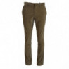 Pantaloni casual in velluto a coste di cotone marrone - W31