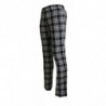 Pantaloni casual da uomo in cotone a quadretti neri - IT52 - L