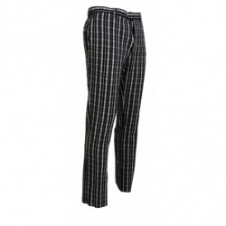 Pantaloni casual in cotone a quadri neri - IT46 - S