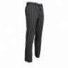 Pantaloni casual in cotone a quadri neri - IT52 - L