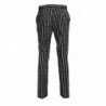Pantaloni casual in cotone a quadri neri - IT52 - L