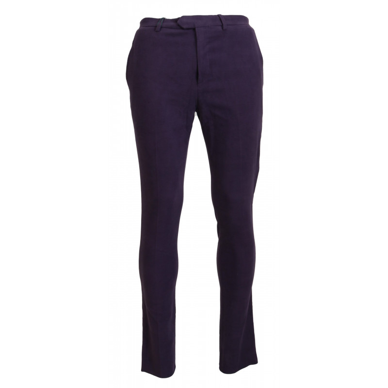 Pantaloni da uomo affusolati in puro cotone viola - IT46 - S