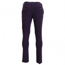 Pantaloni da uomo affusolati in puro cotone viola - IT48 - M