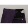 Pantaloni da uomo affusolati in puro cotone viola - IT48 - M