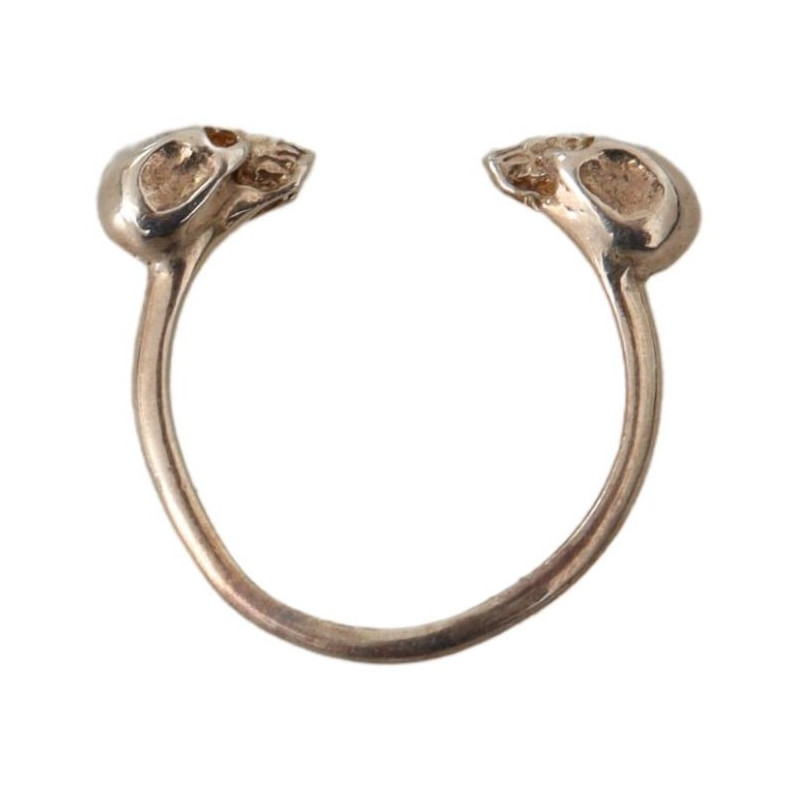 Anello gioielli da uomo con teschio tono argento antico - EU51 - US5,5