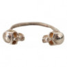 Anello gioielli da uomo con teschio tono argento antico - EU51 - US5,5