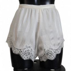 Intimo intimo in pizzo floreale di seta bianca - IT40-S