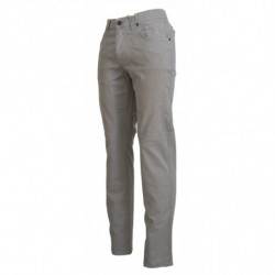 Pantaloni casual da uomo affusolati in cotone grigio - W36