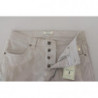 Pantaloni casual da uomo affusolati in cotone grigio - W36