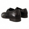 Scarpe formali da uomo punta ad ala brogue pelle nera - EU43/US10