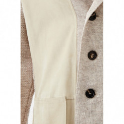 Cardigan/Giacca Beige in Misto Lino - M