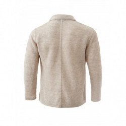 Cardigan/Giacca Beige in Misto Lino - M
