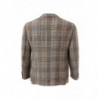 Giacca in lino a tre bottoni a quadri - IT52 - XL