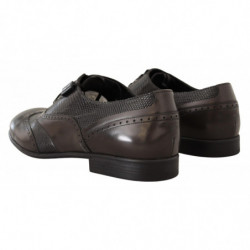 Scarpe eleganti Oxford in pelle di lucertola marrone - EU44/US11