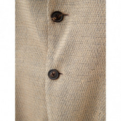Giacca Decostruita in Lino Beige - IT50 - L