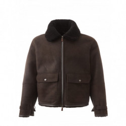 Giacca di pelle di pecora marrone - IT54 - XL