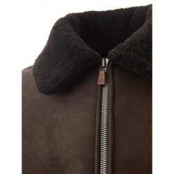 Giacca di pelle di pecora marrone - IT54 - XL