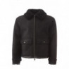 Giacca di pelle di pecora nera - IT48 - L